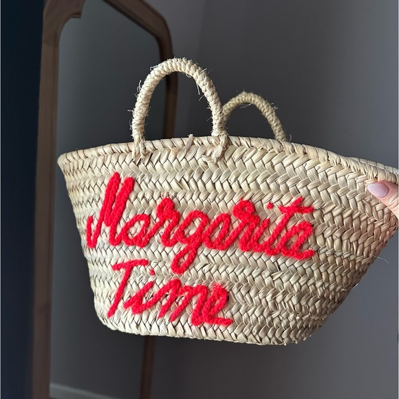 Straw Bag Purse Margarita Time - Picture 1 of 4